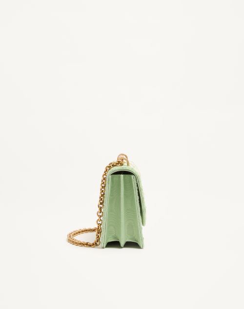 Valentino Garavani - Valentino Garavani Vain Medium Embroidered Shoulder Bag - Light Green - Woman - Shoulder Bags